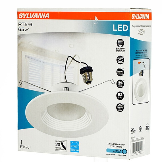 LED Recessed Kit RT5/6 Housing 65W Indoor/Out -Day UL CAN-US