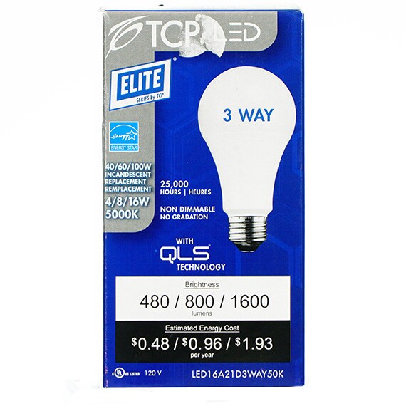 Led Bulb 40/60/100W Equiv A21 5000K 3Way UL CAN-US