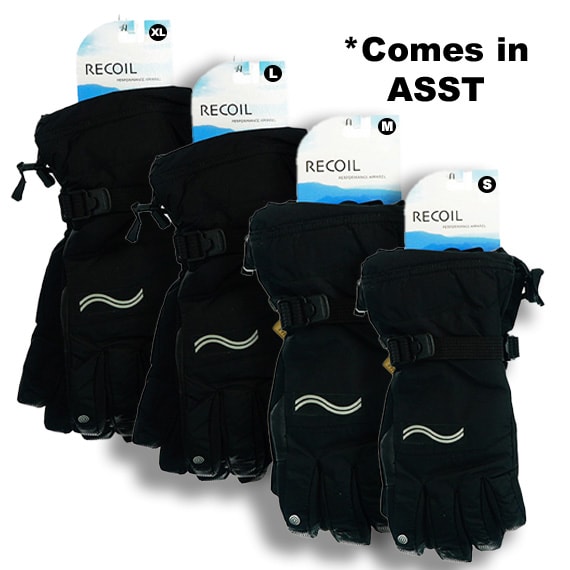 Glove Touchscreen Men Black 2SM, 5MD, 7LG, 4XL PP $29.99