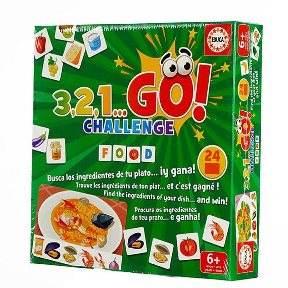 3,2,1…Go! Challenge Food 2-5 Player 6+ 10x10in