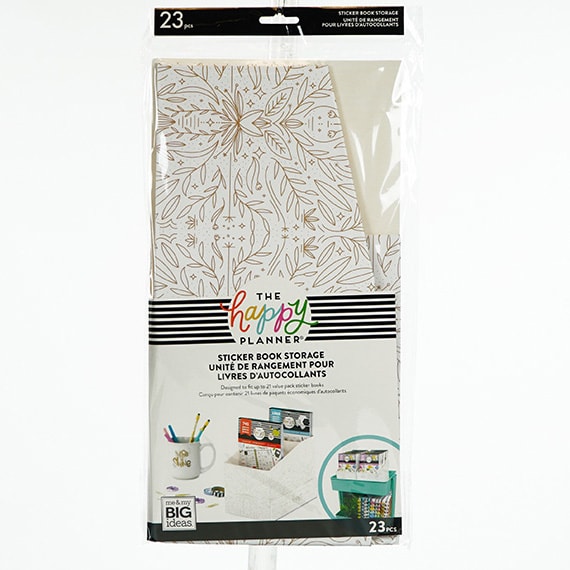 Neutral Florals Sticker Pad Storage