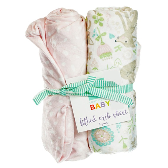 RSLO-CA Fitted Crib Sheet Micro Mink 2PK Pixie Fox PP $90.00