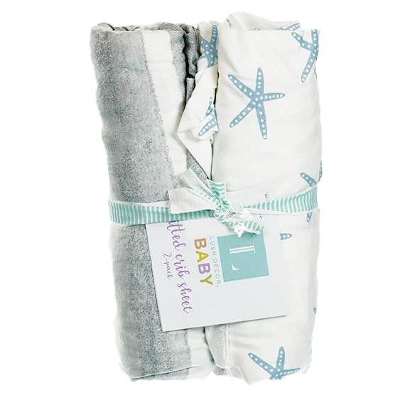 RSLO-CA Fitted Crib Sheet Cotton 2PK -Starfish PP $110.00