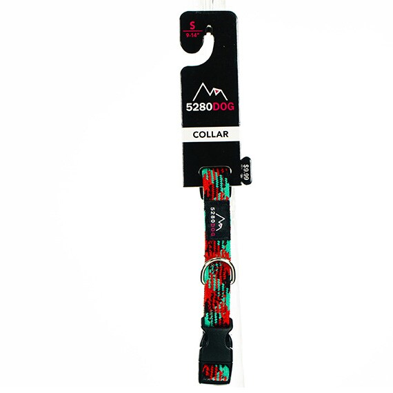 Braided Dog Collar Red SM 5/8