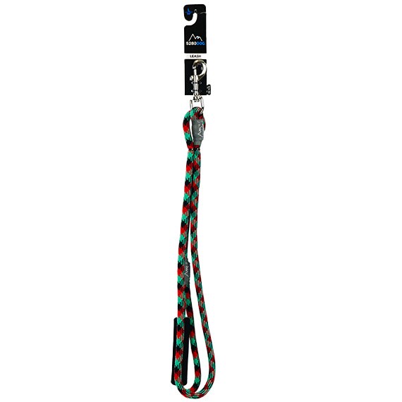 Braided Dog Leash Red LG 5Ft 7/16