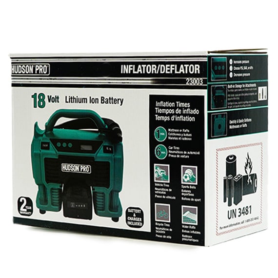 Cordless Multi-Purpose Air Inflator 18V Li Ion Rechargeable