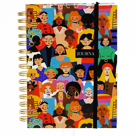 Hardcover Spiral Journal Future Is 300 Pg W/ Elastic 7x8in