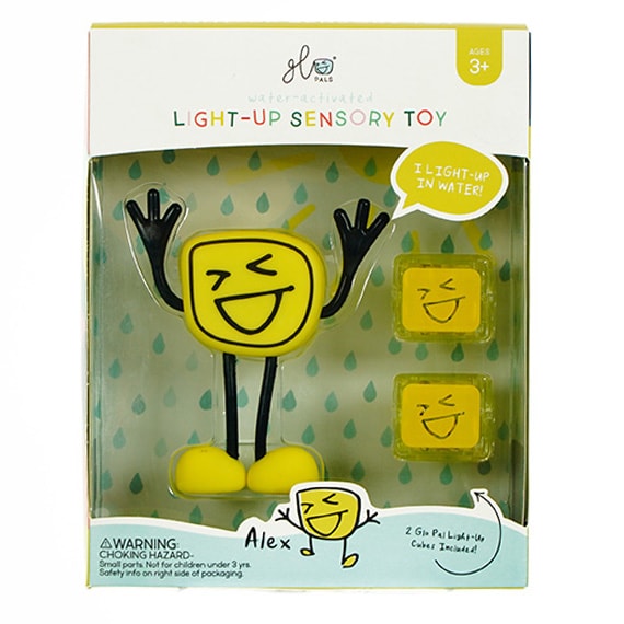 -RLA Glo Pals Alex Character -Yellow 3+ 7x6in
