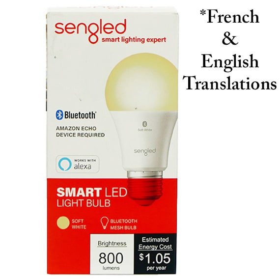 Smart LED Bulb E26 60W 800Lm Soft White 1Pk fr/eng UL CAN-US