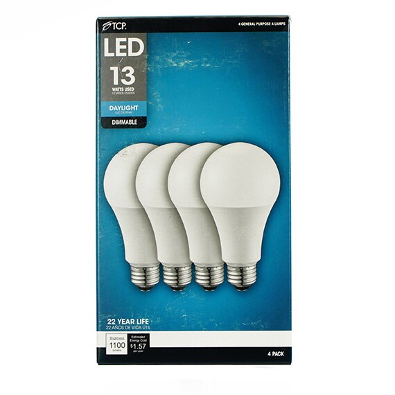 LED Light Bulbs 75W Eq A19 Dimmable Daylight 4PK UL CAN-US