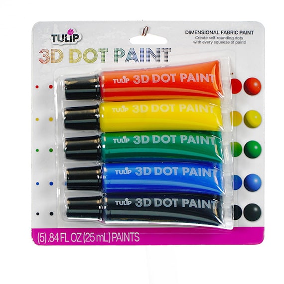 Tulip 3D Dot Paint 5PK Rainbow .84FL OZ Ea