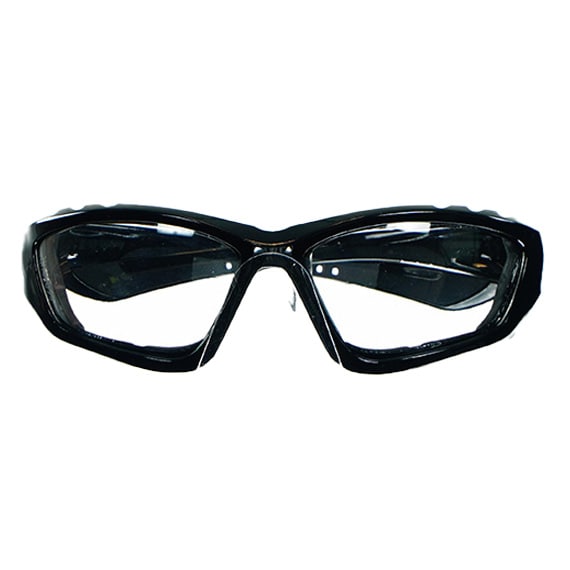 Safety Glasses 880 Series-Bk Frame Rbr Nose Lens W/Af