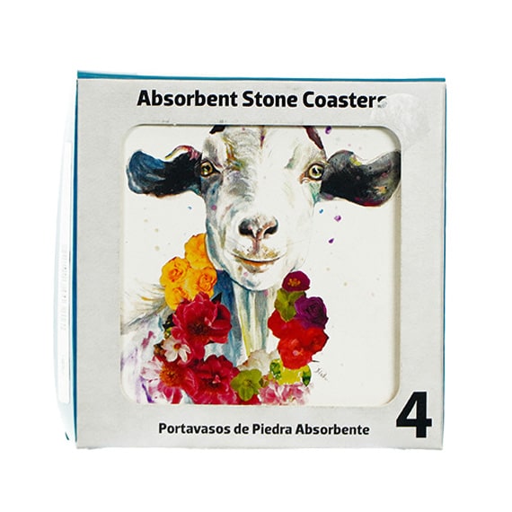Coaster Fancy Farm Assorted 4Pk Set 4x4in
