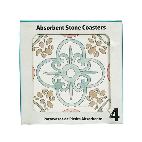 Coasters Country Cottage Tile 4Pk Set 4x4in