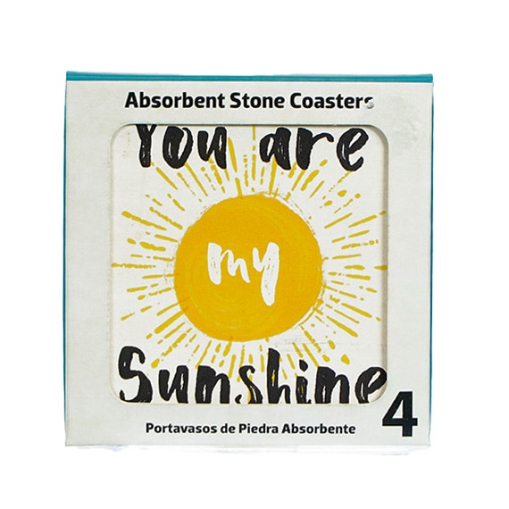 Coasters You Are My Sunshine 4Pk Set 4x4in
