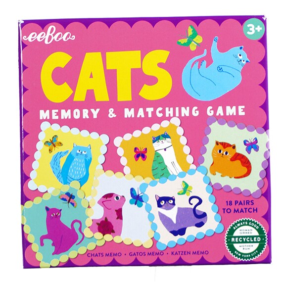 Cats Little Square Matching Game 5x5in