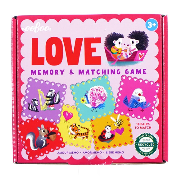 Matching Game Love Little Square 18 Pairs 3+ 5x6in