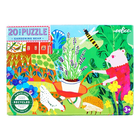 Gardening Bear 20PC Puzzle 7x5in
