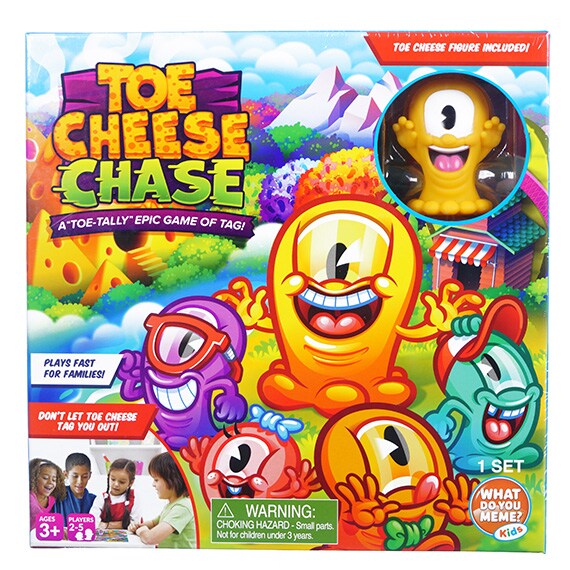 Toe Cheese Chase 2-5 Players 3+ 11x11in