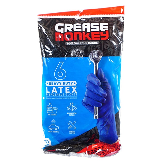 Glove Heavy Duty Latex (12 Mil) Blue6Ct - L