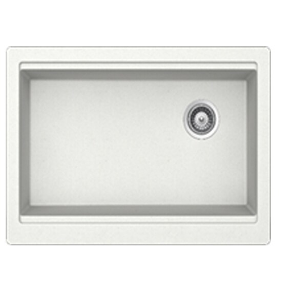 Sink Apron/Under Mount, no overflow SS Strainer 33x22x9.5