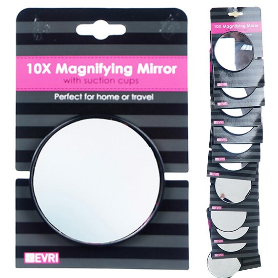Macro Mirror 10X With Suction Cups Clipstrip