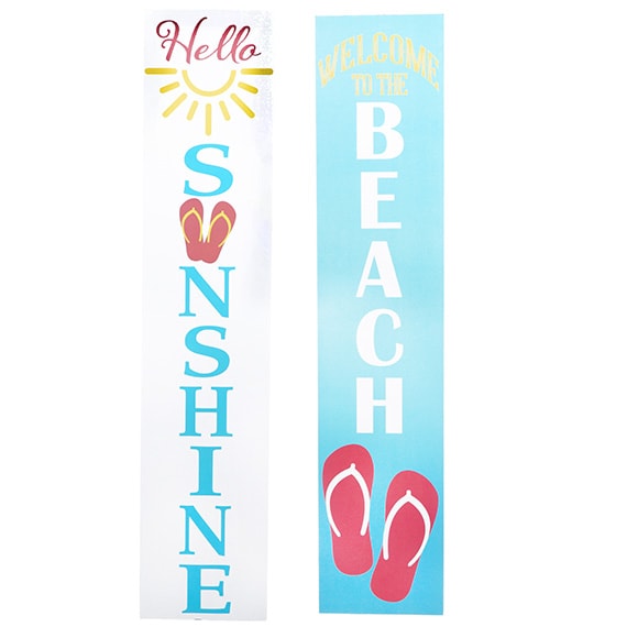 Vertical Beach Flip Flops Sign 5