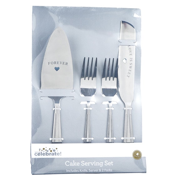Cake Serving Set Love Is Sweet 4PC