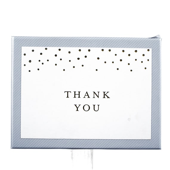 Thank You Card Gold Dot and Envelopes 50 Ct
