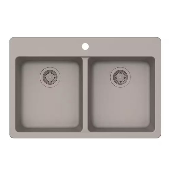 Sink Farmhouse Apron Front WH Granite Single Bowl 33x22 x10