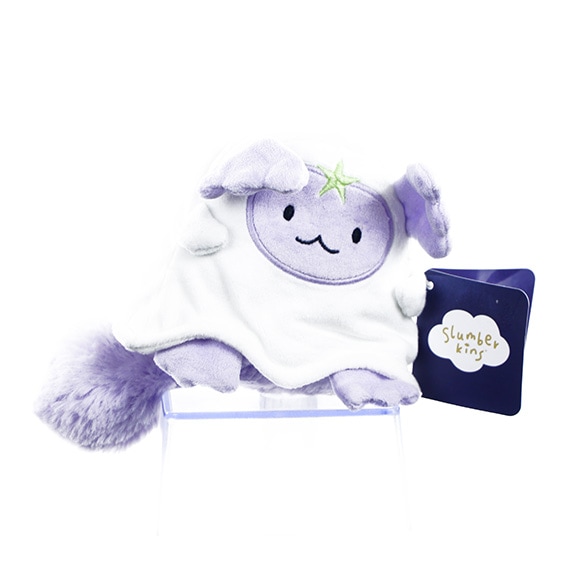 Plush Ghost Floof Mini Wh/Purp 7.25x4.5x2.5